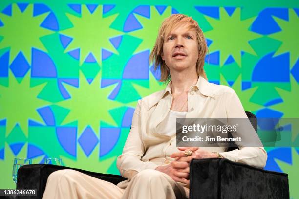 Singer, songwriter and musician Beck appears on stage for the keynote session 'Beck' during the 2022 SXSW Conference and Festivals at the Austin...