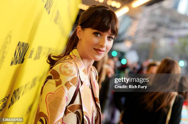 Dakota Johnson attends the premiere of "Cha Cha Real Smooth" during the 2022 SXSW Conference and Festivals at The Paramount Theatre on March 18, 2022...