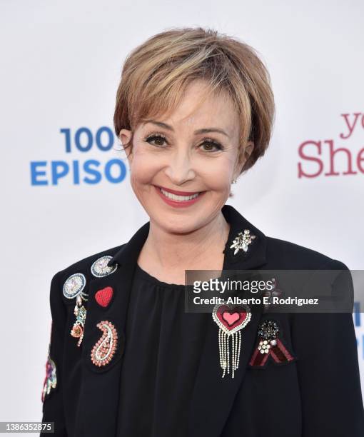 Annie Potts attends the Premiere Of Warner Bros. 100th Episode Of "Young Sheldon" at Warner Bros. Studios on March 18, 2022 in Burbank, California.