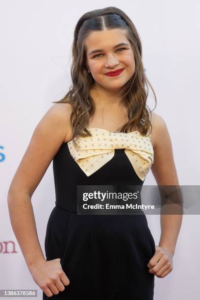 Raegan Revord attends the premiere of Warner Bros. 100th episode of 'Young Sheldon' at Warner Bros. Studios on March 18, 2022 in Burbank, California.