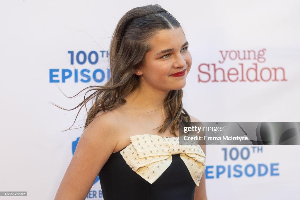 Raegan Revord attends the premiere of Warner Bros. 100th episode of