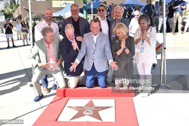 Danny Feldman, Geoff Kors, Kevin Corcoran, David Gerbitz, David C. Lee, David Hyde Pierce, Nona Watson, Jeff Richman and Barbara Boxer attend as...