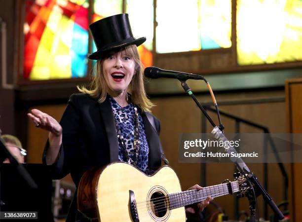 Suzanne Vega performs onstage at "2022 Music Festival Showcase" during the 2022 SXSW Conference and Festivals at Central Presbyterian Church on March...