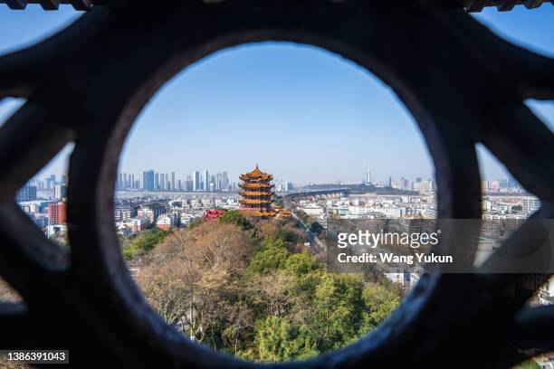 wuhan yellow crane tower tourist scenic spot - wuhan city 個照片及圖片檔