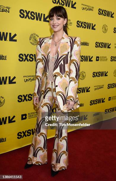 Dakota Johnson attends the premiere of "Cha Cha Real Smooth" during the 2022 SXSW Conference and Festival - Day 8 at the Paramount Theatre on March...