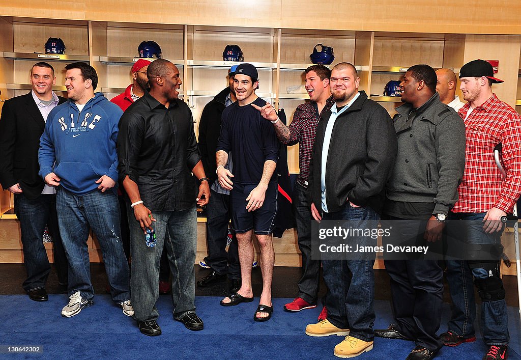 Celebrities Attend The Tampa Bay Lightning Vs The New York Rangers Game - February 9, 2012