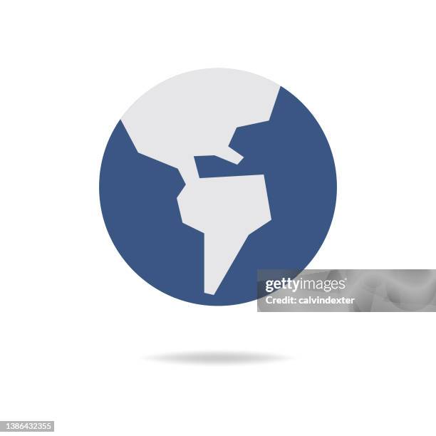 planet earth design north and south america - world map transparent background stock illustrations