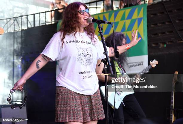 Bethany Cosentino and Bob Bruno of Best Coast perform during the Wasserman Music showcase during the 2022 SXSW Conference and Festival - Day 8 at the...