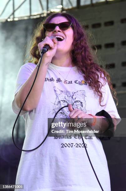 Bethany Cosentino of Best Coast performs during the Wasserman Music showcase during the 2022 SXSW Conference and Festival - Day 8 at the Mohawk on...
