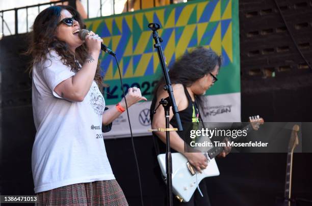 Bethany Cosentino and Bob Bruno of Best Coast perform during the Wasserman Music showcase during the 2022 SXSW Conference and Festival - Day 8 at the...