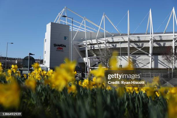 General view of the outside of the Swansea.com Stadium prior to kick off of the Sky Bet Championship match between Swansea City and Birmingham City...