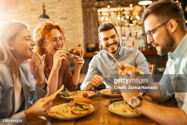 best lunch ever - burger and fries stock pictures, royalty-free photos & images