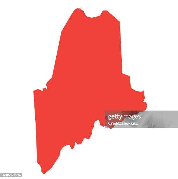 stockillustraties, clipart, cartoons en iconen met maine state icon - maine