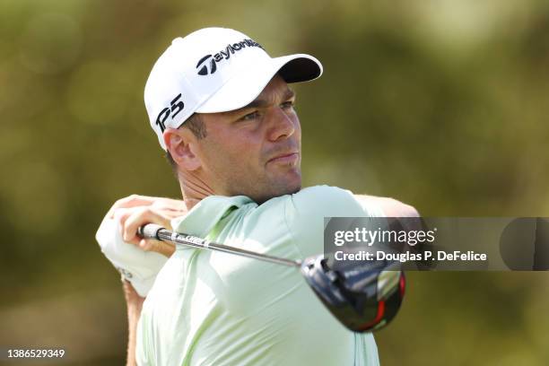 Martin Kaymer of Germany plays his shot from the first tee during the third round of the Valspar Championship on the Copperhead Course at Innisbrook...