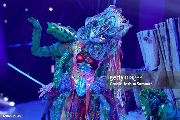 Galax’sis" performs during the first show of the 6th season of "The Masked Singer" at MMC Studios on March 19, 2022 in Cologne, Germany.