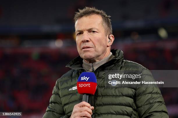 Lothar Matthaus looks on prior to the Bundesliga match between FC Bayern München and 1. FC Union Berlin at Allianz Arena on March 19, 2022 in Munich,...