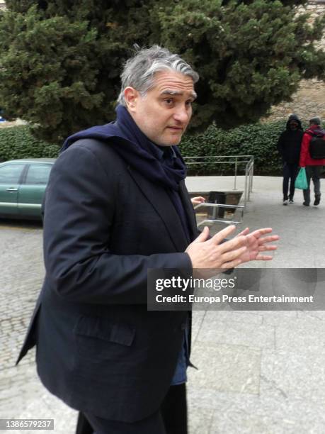 Bernabe Marti Caballe, son of the late Bernabe Marti, upon his arrival at the morgue on March 19 in Barcelona, Spain.