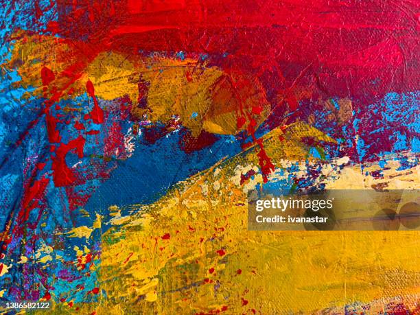 stockillustraties, clipart, cartoons en iconen met abstract modern painting textured background - bronskleurig