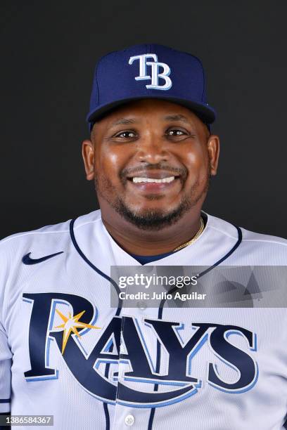 Rodney Linares of the Tampa Bay Rays poses for a picture during the 2022 Photo Day at Charlotte Sports Park on March 17, 2022 in Port Charlotte,...