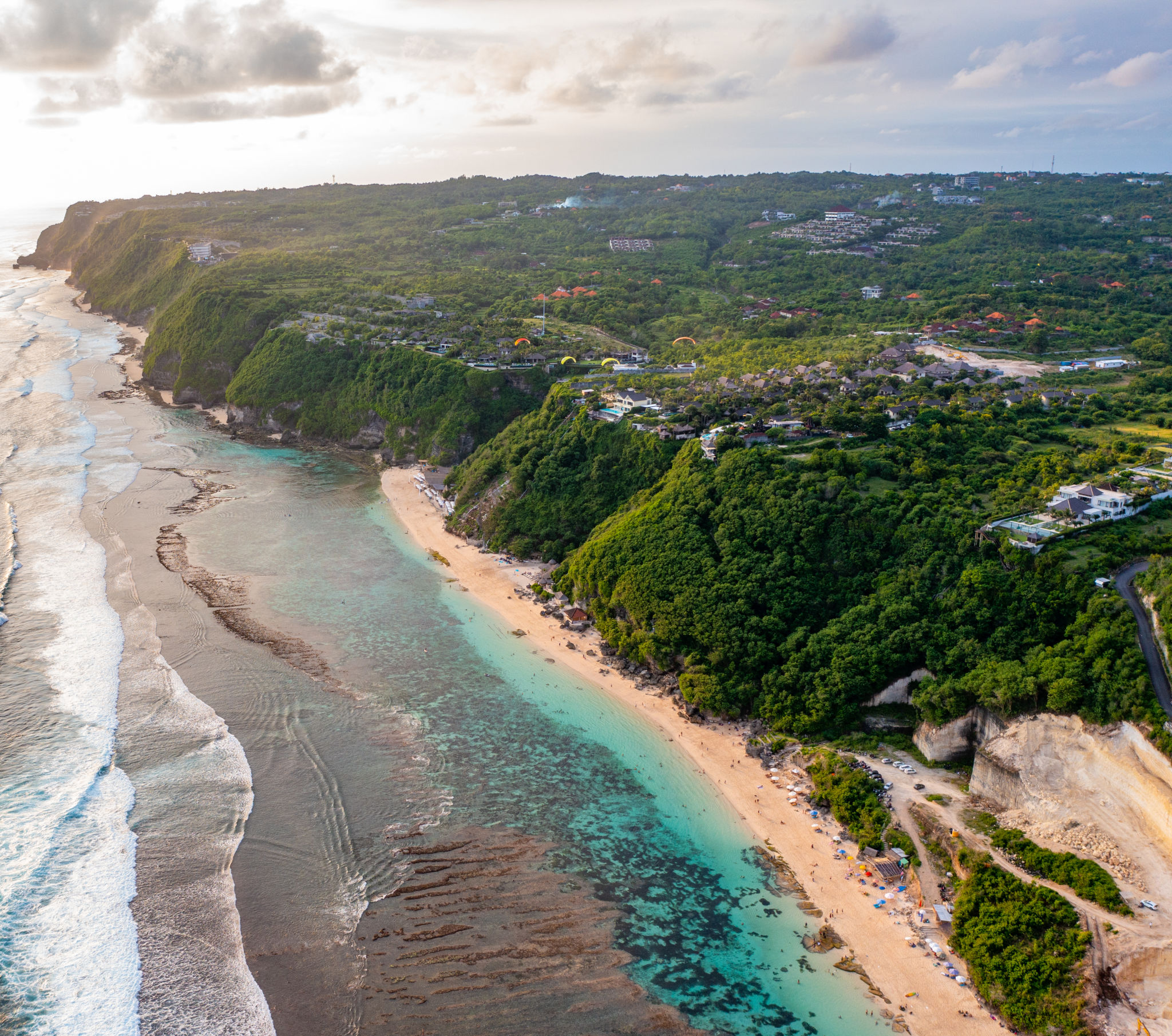 Sunset over island. Uluwatu, Bali. Sunset over island. Uluwatu, Bali.