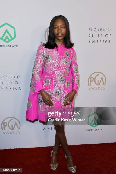 Demi Singleton attends the 33rd Annual Producers Guild Awards at Fairmont Century Plaza on March 19, 2022 in Los Angeles, California.