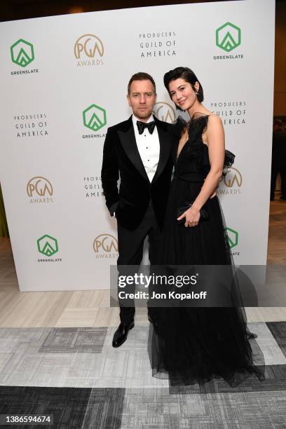 Ewan McGregor and Mary Elizabeth Winstead attend The 33rd Producers Guild Awards Supported by GreenSlate at Fairmont Century Plaza on March 19, 2022...