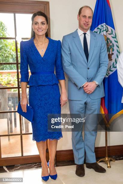 Catherine, Duchess of Cambridge and Prince William, Duke of Cambridge visit the Laing Building, Belize City, as they begin their Royal tour of the...