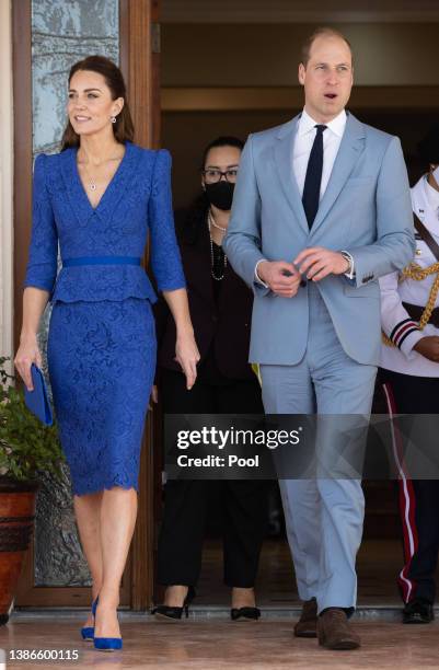 Catherine, Duchess of Cambridge and Prince William, Duke of Cambridge visit the Laing Building, Belize City, as they begin their Royal tour of the...