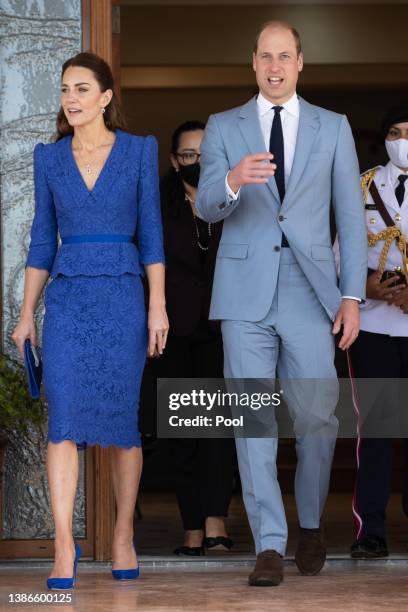 Catherine, Duchess of Cambridge and Prince William, Duke of Cambridge visit the Laing Building, Belize City, as they begin their Royal tour of the...