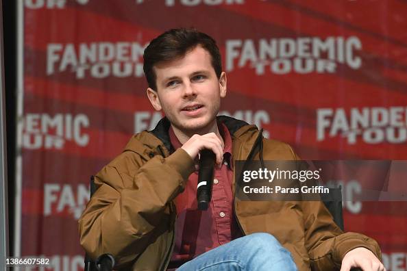 Mitchell Riggs Actor Actor Chandler Riggs speaks onstage during the 2022 Fandemic Tour at ...