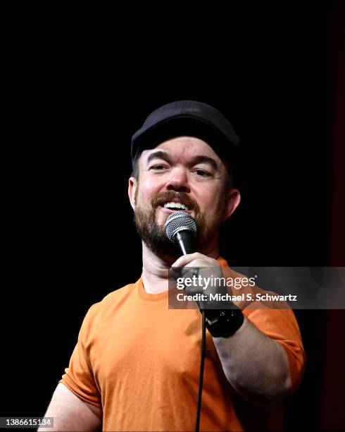 Comedian Brad Williams performs during his appearance at Flappers Comedy Club and Restaurant Burbank on March 19, 2022 in Burbank, California.