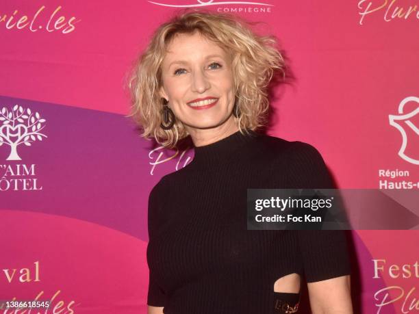 Actress Alexandra Lamy from Louis-Julien Petit's movie "La Brigade" attend the closing ceremony during the Plurielles festival at Cinema Majestic on...
