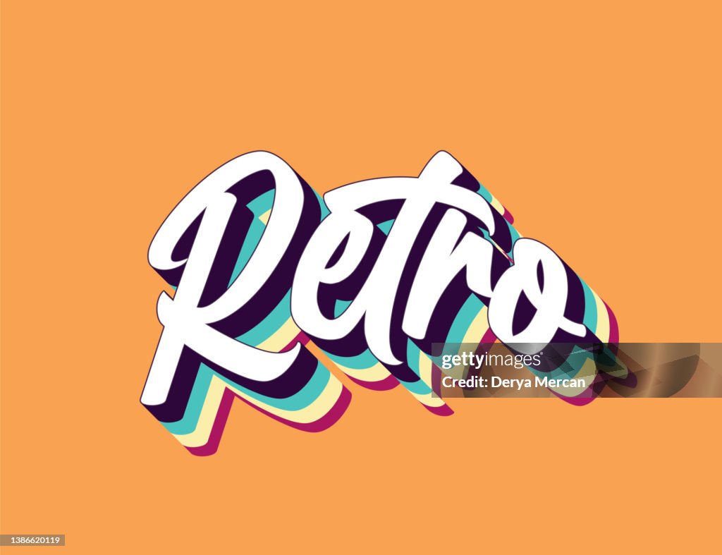 Retro Display Lettering Retro Retro Lettering Stock Vector Illustration Retro Lettering ...
