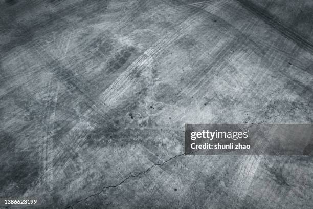 empty cement floor background - skid marks stock pictures, royalty-free photos & images