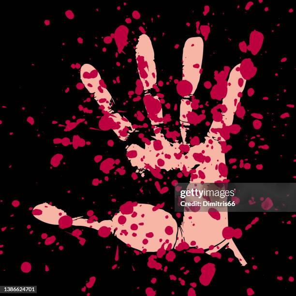 24 Blood Hand Print High Res Illustrations - Getty Images | Bloody