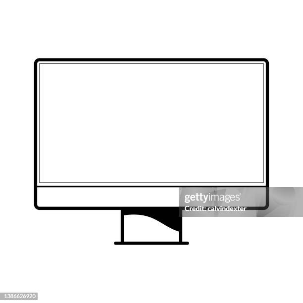 Desktop Computer Line Out Desktop Computer Line Art Photos and Premium High Res Pictures - Getty ...