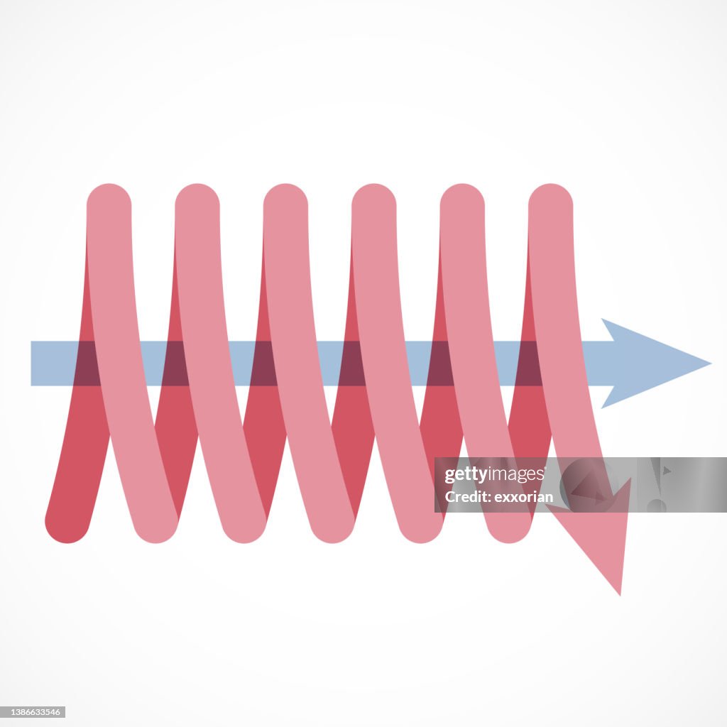 Arrow Through The Spring Symbol High-Res Vector Graphic - Getty Images