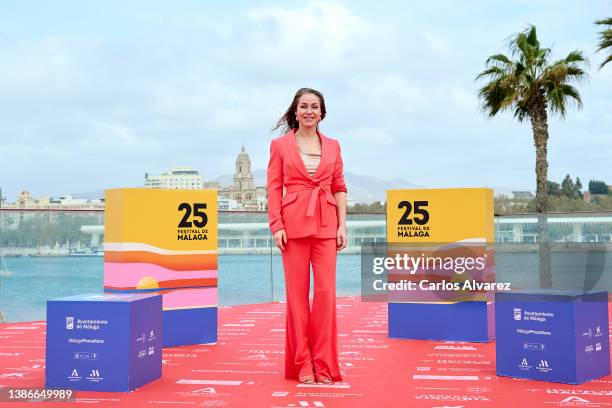 Actress Silvia Wheeler attends the 'Camera Cafe' photocall during the 25th Malaga Film Festival day 3 on March 20, 2022 in Malaga, Spain.