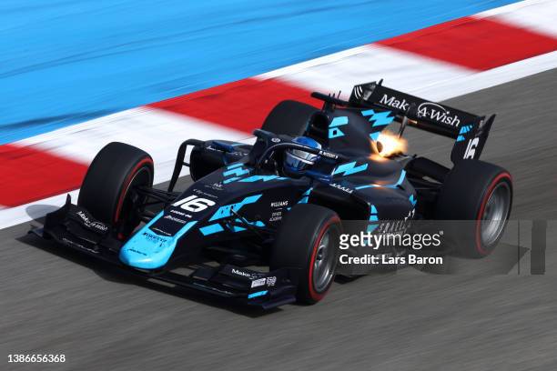 Roy Nissany of Israel and DAMS drives on track during the Round 1:Sakhir Feature Race of the Formula 2 Championship at Bahrain International Circuit...