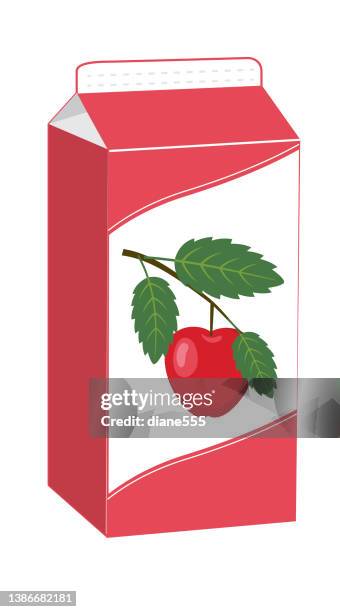 illustrations, cliparts, dessins animés et icônes de carton de jus de pomme sur fond transparent - boisson en brique