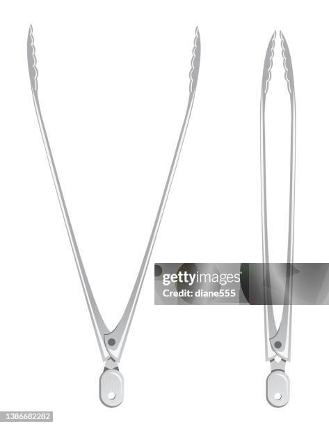 kitchen tongs - tongs stock illustrations