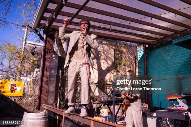 William J. Stokes of Voka Gentle performs at Lazurus Brewing during the 2022 SXSW Conference and Festivals on March 19, 2022 in Austin, Texas.