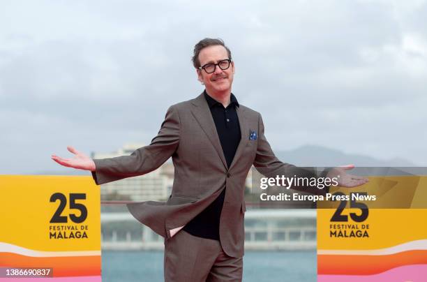 The comedian and actor, Joaquin Reyes, poses at the photocall of the film 'Camera Cafe' at the Malaga Film Festival, on 20 March, 2022 in Malaga,...