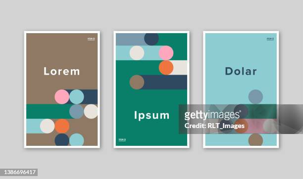 poster set design template with abstract geometric graphics — ipsumco series - balance vector stock illustrations