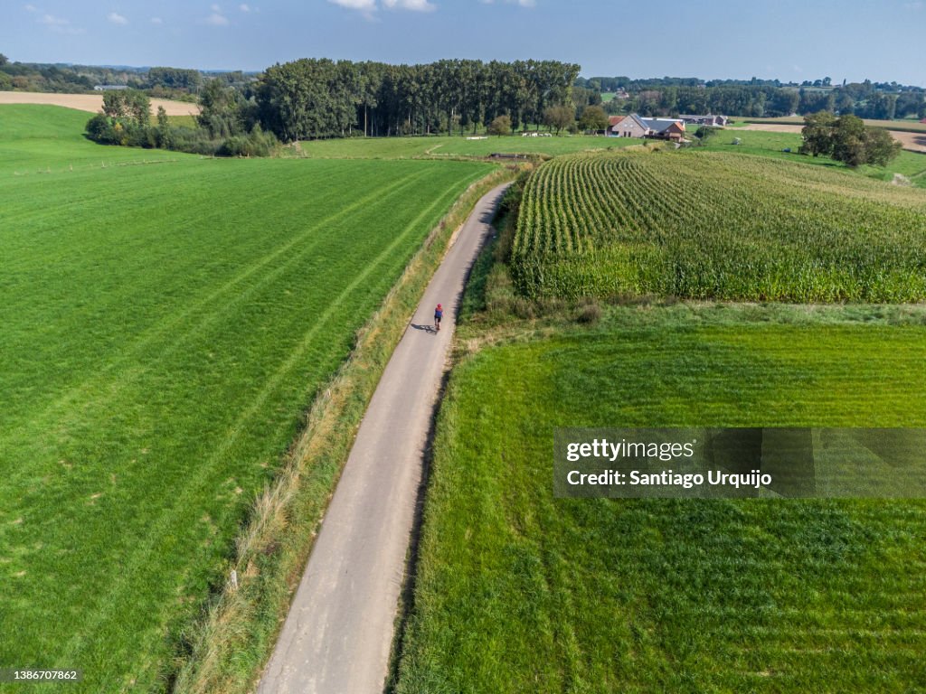 Cycling in rural Belgium