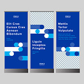 Vertical banner set design template with abstract geometric graphics — IpsumCo Series