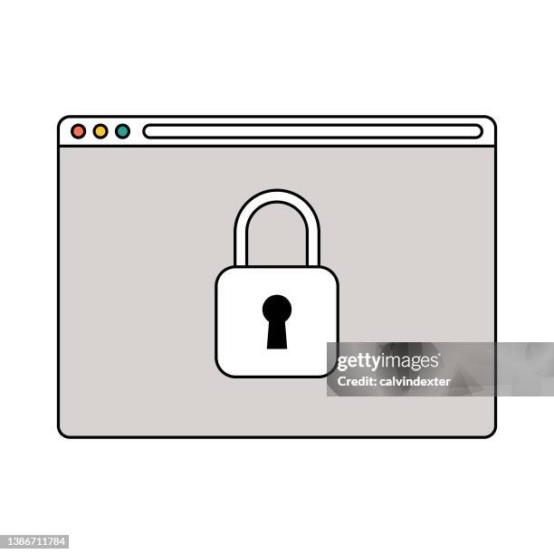 web browser padlock - browser stock illustrations