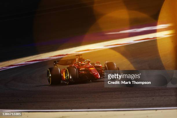 Charles Leclerc of Monaco driving the Ferrari F1-75 on track during the F1 Grand Prix of Bahrain at Bahrain International Circuit on March 20, 2022...