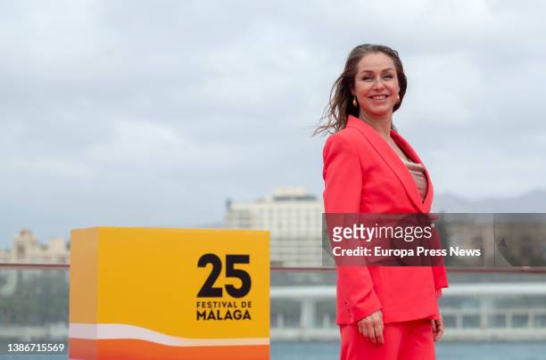 German actress Silvia Wheeler poses at the photocall of the film 'Camera Cafe' at the Malaga Film Festival, on 20 March, 2022 in Malaga, Andalusia,...