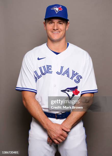 Matt Chapman of the Toronto Blue Jays poses for a portrait during Photo Day at TD Ballpark on March 19, 2022 in Dunedin, Florida.